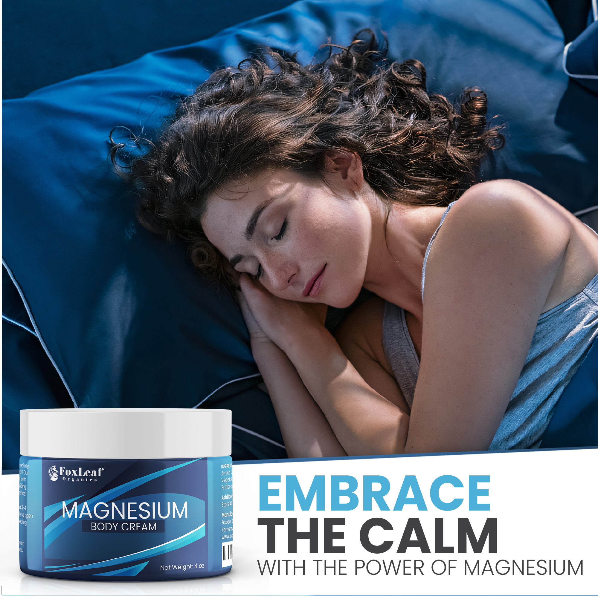Magnesium Cream for Pain, Sleep, Restless Legs, Muscle Soreness, Cramps | Lavender | 4oz