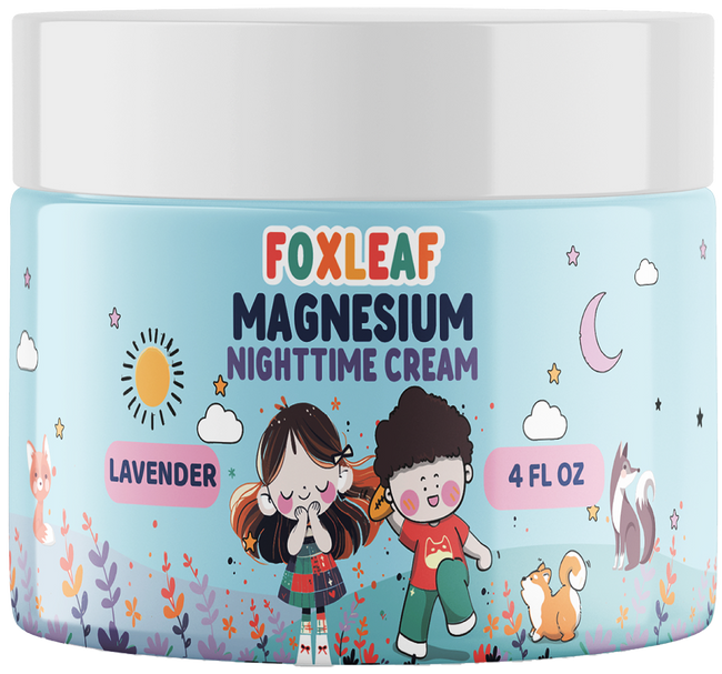 Magnesium Cream for Kids with Aloe Vera, Shea Butter, Dandelion Root Extract & Lavender - 4oz