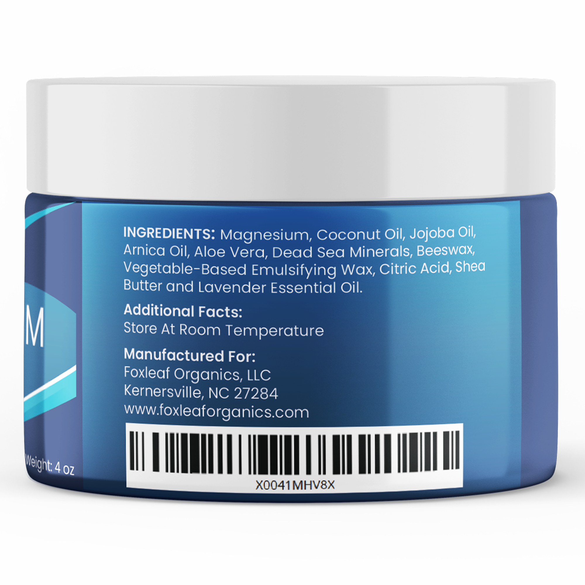 Magnesium Cream for Pain, Sleep, Restless Legs, Muscle Soreness, Cramps | Lavender | 4oz