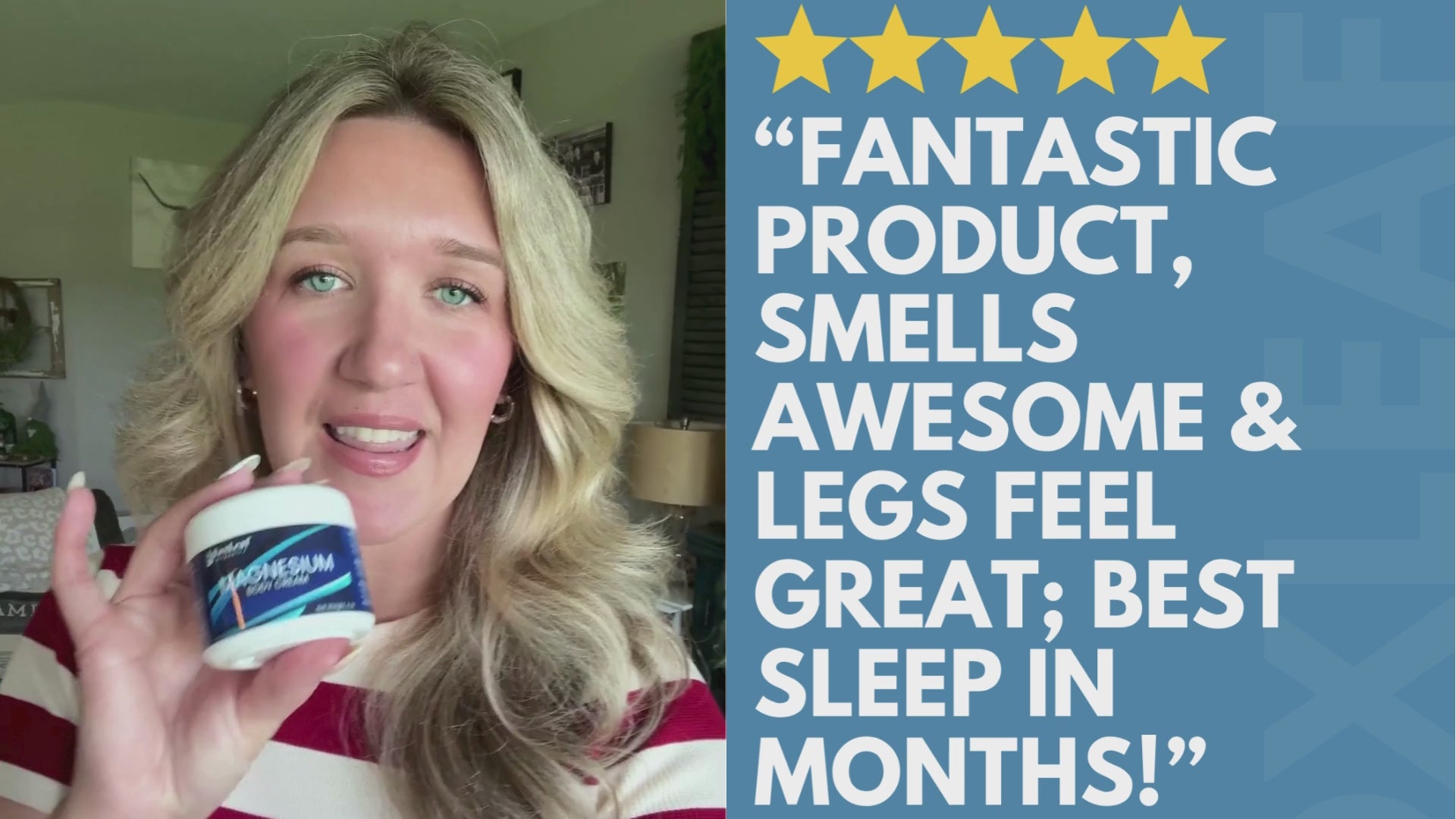 Magnesium Cream for Pain, Sleep, Restless Legs, Muscle Soreness, Cramps | Lavender | 4oz