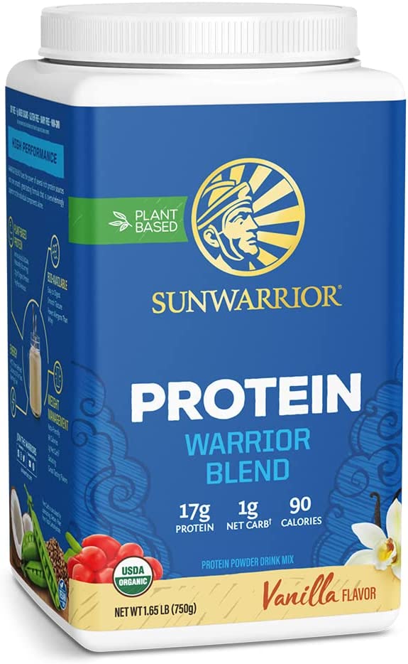 Sunwarrior Vegan Protein Powder with BCAA | Organic Hemp Seed Protein | Vanilla 30 SRV 750 G